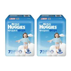 하기스 기저귀 2024 매직컴포트 썸머 7단계 34p X 2팩 BNS