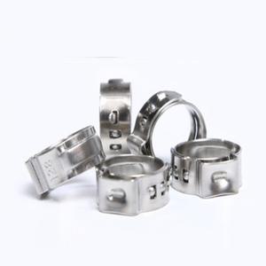 304 스테인레스 스틸 싱글 이어 호스 클램프 미니 소형 호환 클립 무단 파이프 5.6mm ~ 60mm 5-10 개