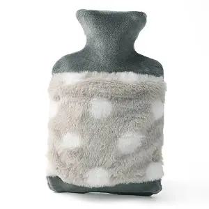 물주머니 땡땡이 그레이 보온 1.7L 겨울 온수팩 (KYR-WFG297A)