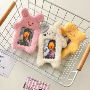 귀여운 털인형 포카보관함 열쇠고리 키링 아이돌 포토카드홀더 가방참장식