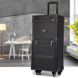 전문가용 바버샵 캐리어 트레이 공구함 이동식 대형