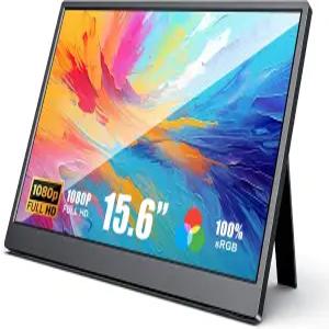 QiMeng 15.6인치 휴대용 노트북 모니터 FHD 1920 * 1080 해상도 USB 타입-C 및 HDMI 인터페이스 장착