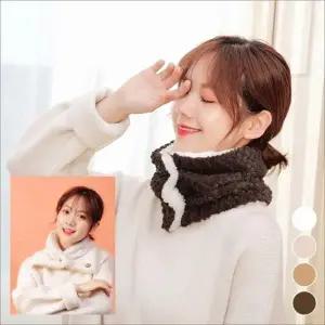 목토시 겨울 넥워머 목도리 포근한 버튼 4컬러 방한용품 여자 퍼