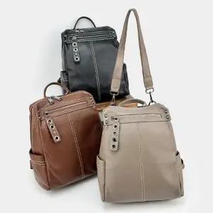 여성 가죽 숄더 백팩 데일리 대학생 직장인 미니 가방