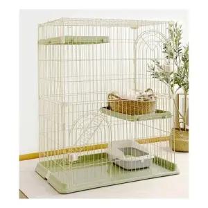 고양이장 케이지 울타리 철장 반려묘 하우스 2단 중형 WBA7755