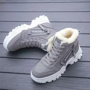 [라일리] Rly 여성 퍼운동화 겨울 하이탑 털안감 운동화 방한