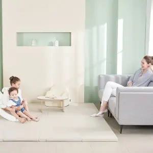 룸인어스 층간소음매트 제로 폴더 놀이방 유아 아기 매트 슈페리어 라이트그레이 140