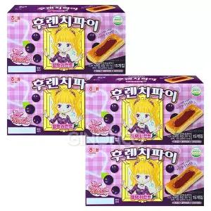 해태 후렌치파이 블랙커런트 192g 4개 한정판 슈 스낵