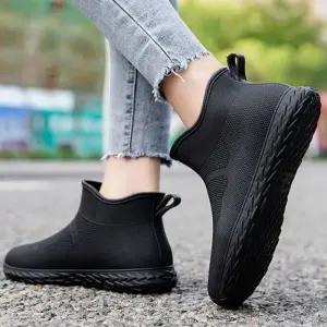 여성장화 숏 레인부츠 방수 패션 발목 장화 부츠 슈즈