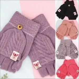 방한 장갑 겨울 니트 여성 벙어리 장갑 포근