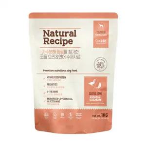 코들독수제사료 반습식1kg(200gx5개)오리와연어 강아지사료 애견사료