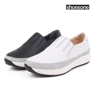 [신세계라이브쇼핑][슈즈원] 천연소가죽 소재의 편안함과 심플한 다자인 여성 소가죽슬립온