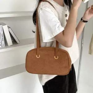 겨울 가을 세무 가죽 가방 스웨이드 크로스백 포인트