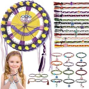 소녀 미술 및 공예를 위한 EROHOYA 우정 팔찌 만들기 키트 생일 선물 디어 여행 활동 세트 (8세 이상)