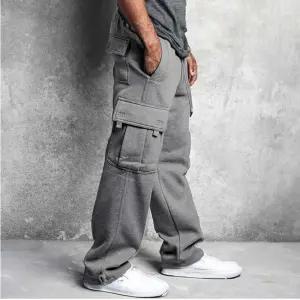 포켓 카고 바지 기모 남성 겨울 츄리닝 트레이닝 코디