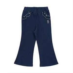 프렌치캣8 네이비 프릴 부츠컷 팬츠 (Q51DKP150N5)