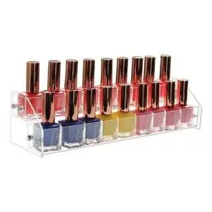 투명메이크업선반 매니큐어 선반 진열대 투명 2단 WFHIPGM
