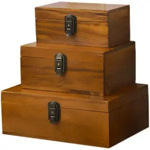 원목 수납함 식 빈티지 보관함 나무상자 보석상자 소품