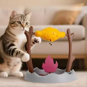 캠핑 바베큐 회전 랜덤뽑기 고양이 간식 장난감 캣 먹이 사냥놀이 노즈워크