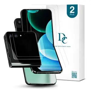 [다이아큐브]갤럭시 Z플립6 5 4 프리미엄 슬림강화유리 저지문 액정보호필름(내면2+전면2) 간편부착