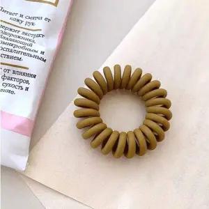 파스텔 무광 전화선 스프링 헤어끈 커피