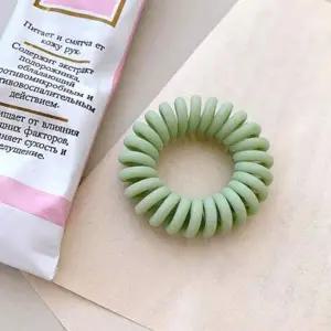 [골드스마일]머리끈 스프링 머리헤어밴드 헤어끈 그린