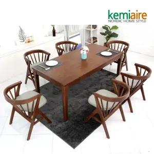 세민트 6인 원목식탁세트(의자형) KHD-670