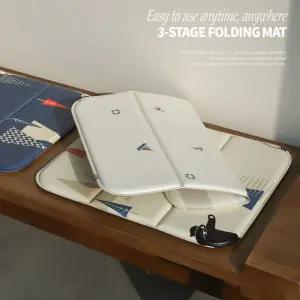 3단 접이식 10T 양면 쿠션 방석 1인 1매트 1돗자리 등산 사우나 찜질방 목욕탕 개인 휴대용