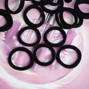 [콩심팥심]머리끈 40p 블랙 헤어고무줄