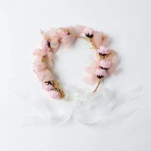 플라워 화관 웨딩 헤어밴드 셀프