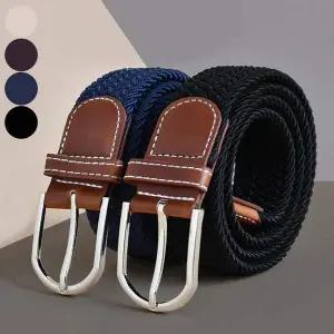 벨트 구멍없는 니트 짜임 프리사이즈 꽈배기 신축성