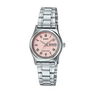 [신세계라이브쇼핑]카시오 LTP-V006D-4B 여성 라운드 아날로그 메탈 손목 시계