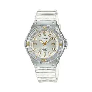 [신세계라이브쇼핑]카시오 LRW-200HS-7E 반투명 라운드 여성 우레탄 아날로그 시계
