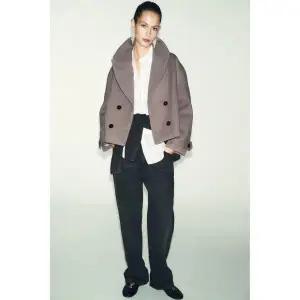 [ZARA] 자라 더블 브레스트 숏 코트 - 밍크 3044739