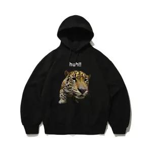 스웨이드 SUADE 허!! 레오파드 후드티 블랙 413904