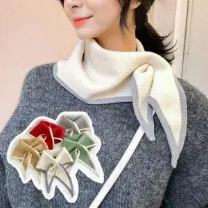 쁘띠스카프 배색 고리형 목도리 숏스카프 겨울 넥워머 7색 WFLOK1A