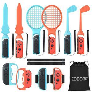 [스위치 2 / 1 호환] 키트 보관 지원이 2인용 번들 닌텐도 볼링 게임용 가방, 완성 포함된 및 OLED용 그립 가족 스위치 액세서리 CODGOY 스포츠