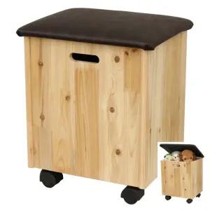 BUyuS 원목콘솔의자 스툴 화장대의자 바퀴달린 수납형  buyus 굿딜 브이숍 illo001