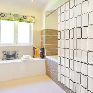 스퀘어 샤워 커튼 대 욕실커튼 방수커튼 욕조가림막