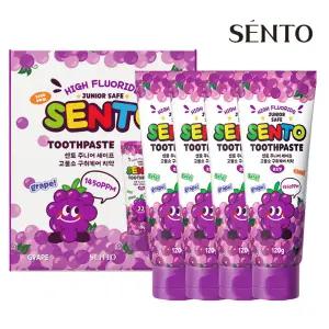 [SENTO]주니어 세이프 고불소 구취케어 어린이치약 포도향 120g 4개