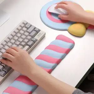 마우스 손목 받침대 부드러운 게이밍 팜레스트 키보드 손목 받침대 사무실 세트 보호대 데스크 패드 용품