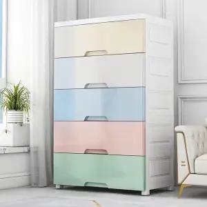 플라스틱 서랍장 깊은 틈새 수납장 모듈 5단 원룸 의류