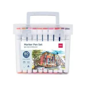 델리 삼각 트윈 스케치마카 80색 70803-80 미술용품 개(1개입) (WFKGI8B)