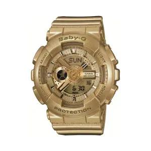 [신세계라이브쇼핑]베이비지 BA-111-9A 네온 컬러 골드 여성 아날로그 디지털 우레탄 시계