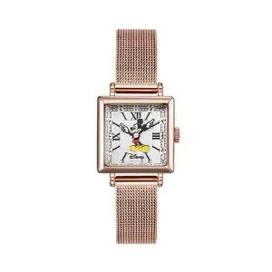 [신세계라이브쇼핑]디즈니 D11922MRW 미키마우스 뉴트로 사각 여성 메탈 손목시계