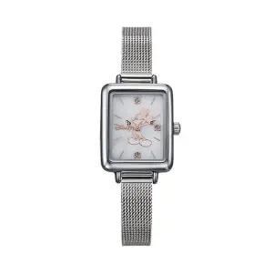 [신세계라이브쇼핑]디즈니 D11019MWH 미키마우스 사각 여성 메탈 손목시계