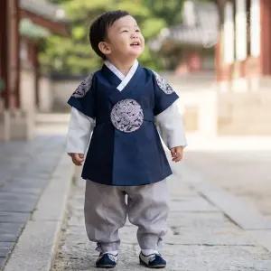 남아 한복 Get-328 네이비곤룡포-백일 돌 유아 아동한복 어린이 주니어 초등