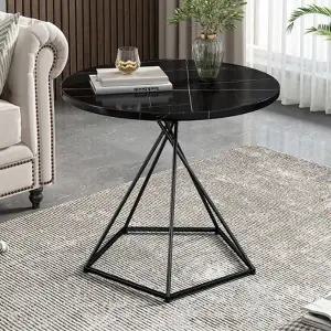 블랙 블랙프레임 테이블 트위스트 원형 (WFHJM2D)