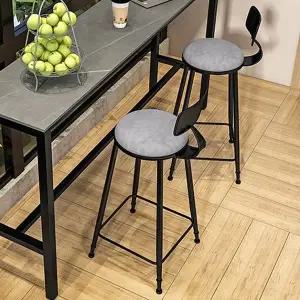 셀레네 패브릭 바텐의자 블랙스틸 그레이 (WFHJL90)