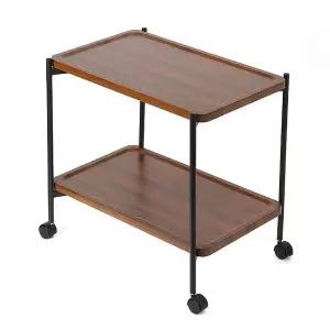 사이드 사각 테이블 2단 럭셔리 브라운 (WFHJL2J)